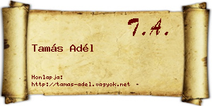 Tamás Adél névjegykártya